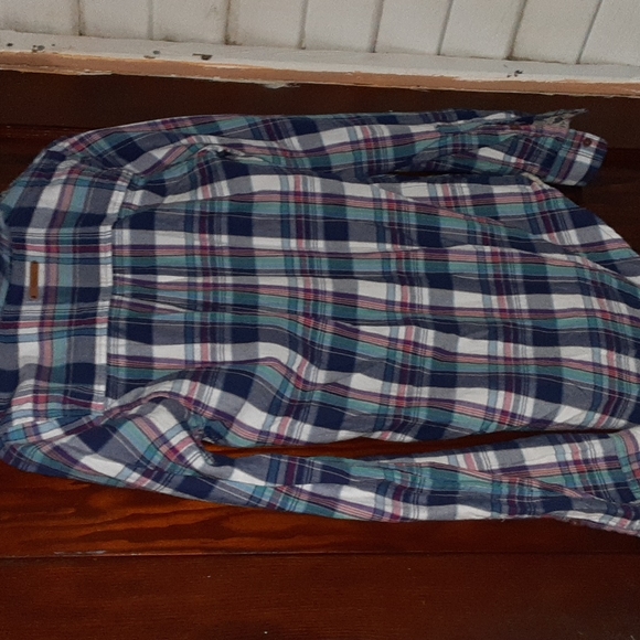 Birds of Paradise by Travata sz xs plaid flannel button down shirt - Picture 4 of 4